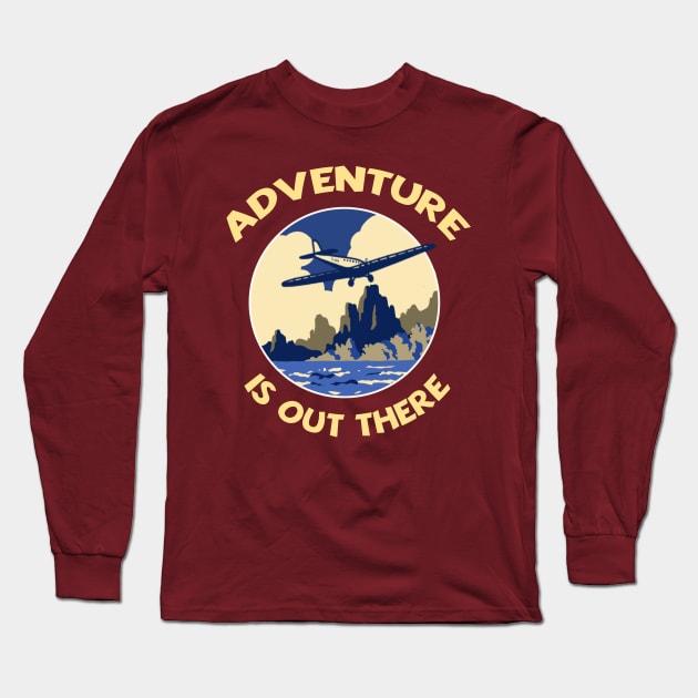 Adventure is Out There! Long Sleeve T-Shirt by NikSwiftDraws